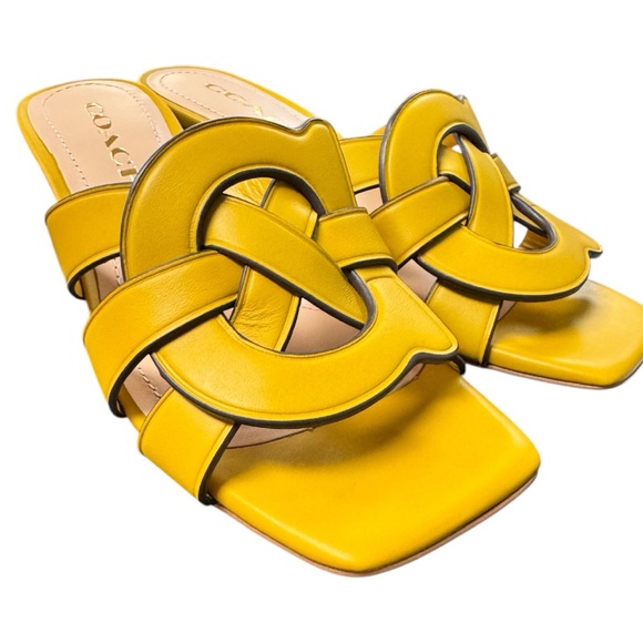Coach Yellow Sandals - Picture 1 of 11